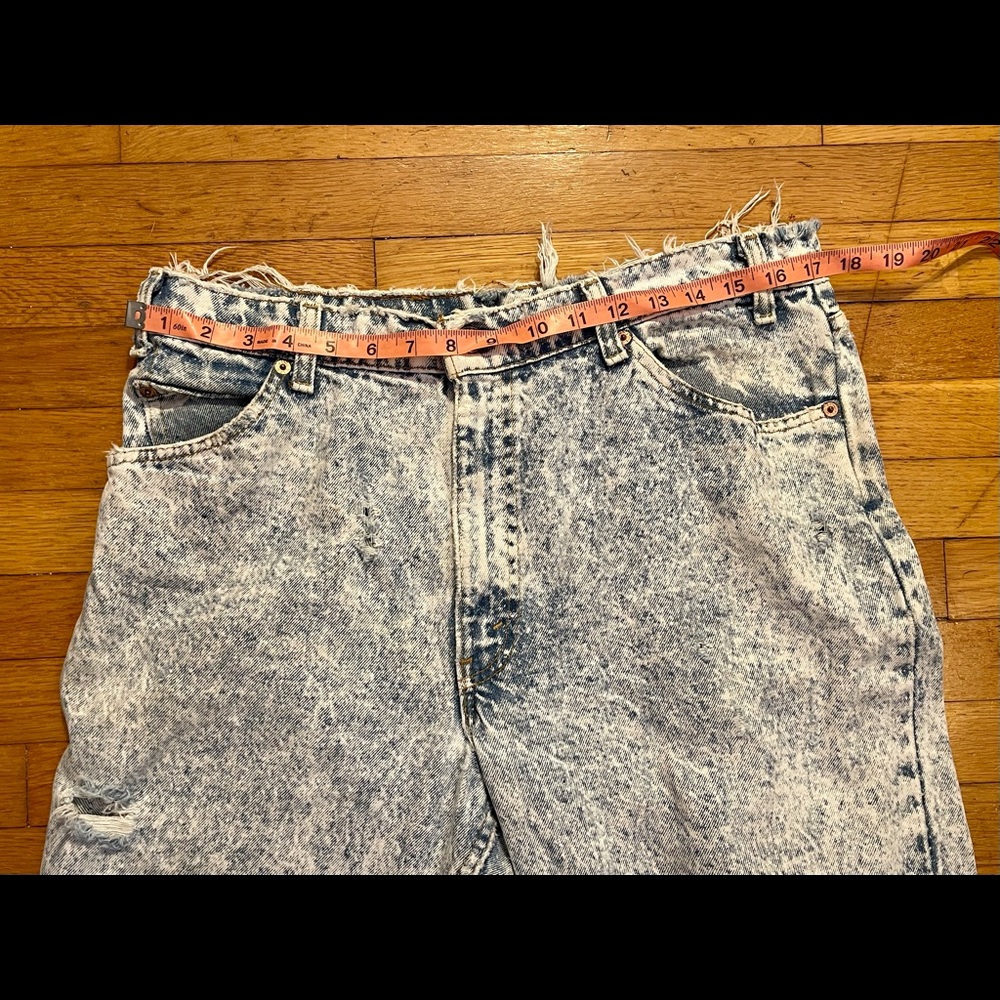 80-90s Vintage Orange Tab Acid Wash Levi’s 575 100% Cotton Jeans - Picture 10 of 14